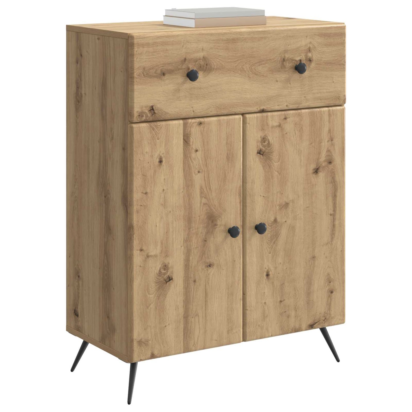 Sideboard med låda Artisan-ek 66 x 34,5 x 90 cm Konstruerat trä