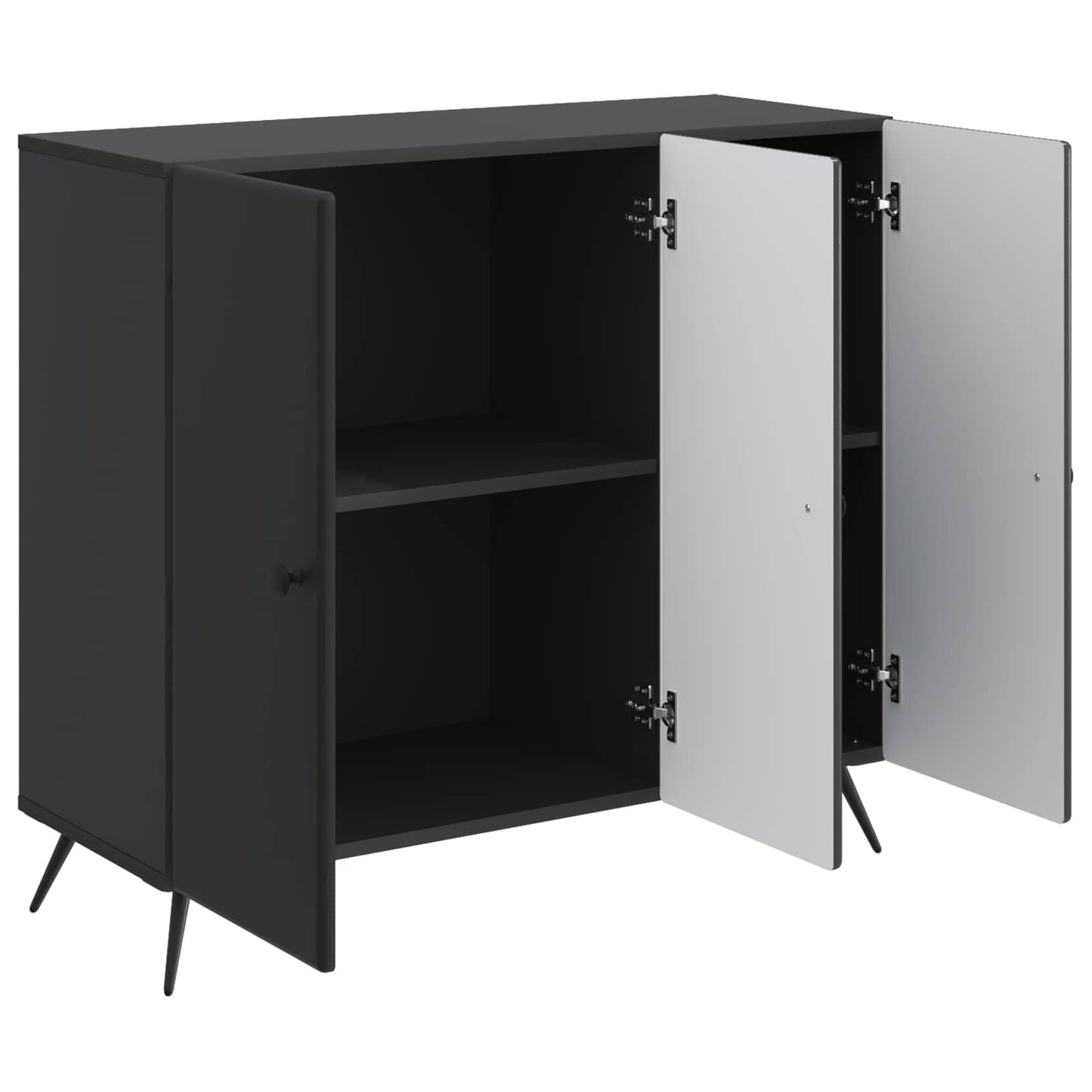 Sideboard Svart 89 x 34,5 x 80 cm Konstruerat trä