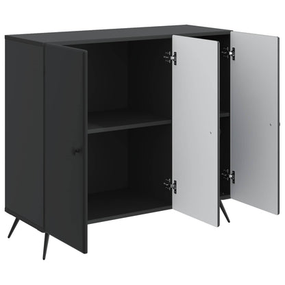 Sideboard Svart 89 x 34,5 x 80 cm Konstruerat trä