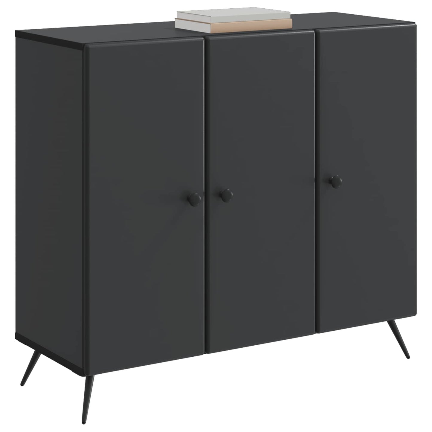 Sideboard Svart 89 x 34,5 x 80 cm Konstruerat trä