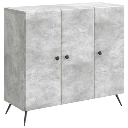 Sideboard Betonggrå 89 x 34,5 x 80 cm Konstruerat trä
