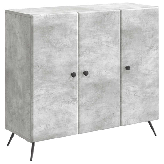 Sideboard Betonggrå 89 x 34,5 x 80 cm Konstruerat trä