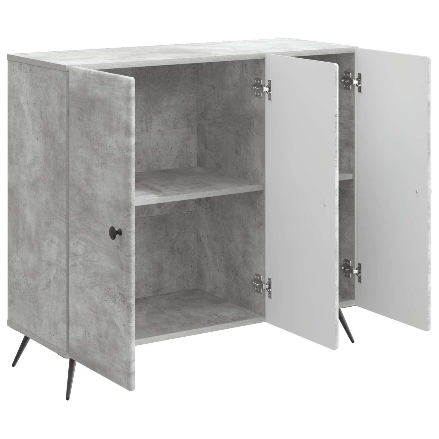 Sideboard Betonggrå 89 x 34,5 x 80 cm Konstruerat trä