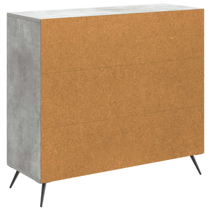 Sideboard Betonggrå 89 x 34,5 x 80 cm Konstruerat trä