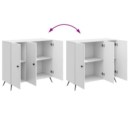 Sideboard Vit högglans 89 x 34,5 x 80 cm Konstruerat trä