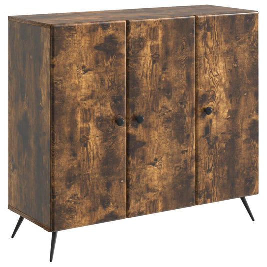 Sideboard Rökt ek 89 x 34,5 x 80 cm Konstruerat trä