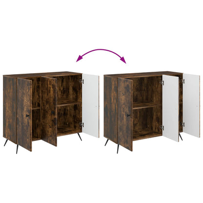 Sideboard Rökt ek 89 x 34,5 x 80 cm Konstruerat trä