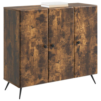 Sideboard Rökt ek 89 x 34,5 x 80 cm Konstruerat trä