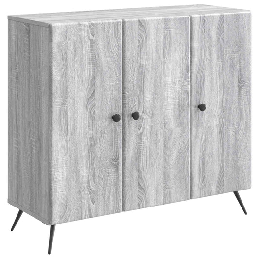 Sideboard Grå sonoma-ek 89 x 34,5 x 80 cm Konstruerat trä