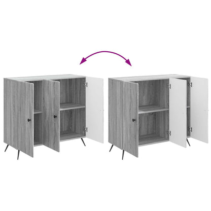 Sideboard Grå sonoma-ek 89 x 34,5 x 80 cm Konstruerat trä