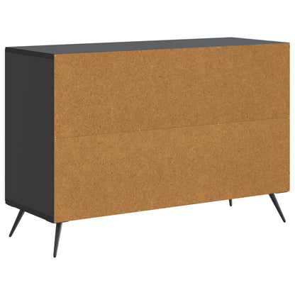 Sideboard med låda Svart 89 x 34,5 x 60 cm Konstruerat trä