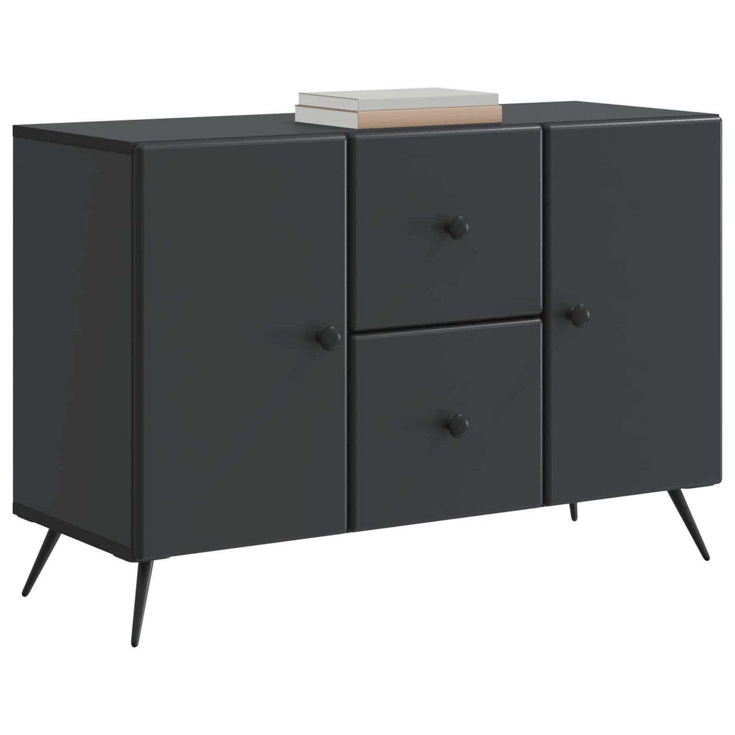 Sideboard med låda Svart 89 x 34,5 x 60 cm Konstruerat trä