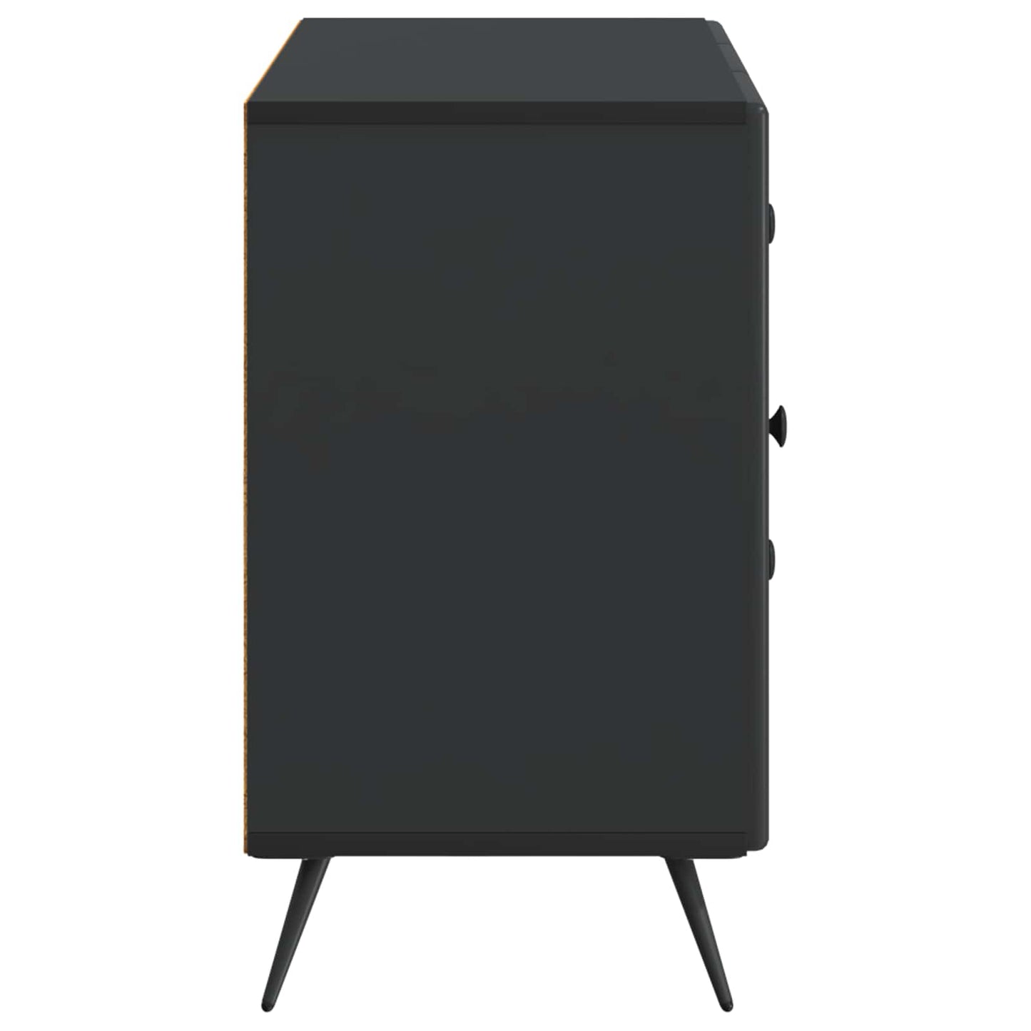 Sideboard med låda Svart 89 x 34,5 x 60 cm Konstruerat trä