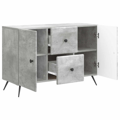 Sideboard med låda Betonggrå 89 x 34,5 x 60 cm Konstruerat trä