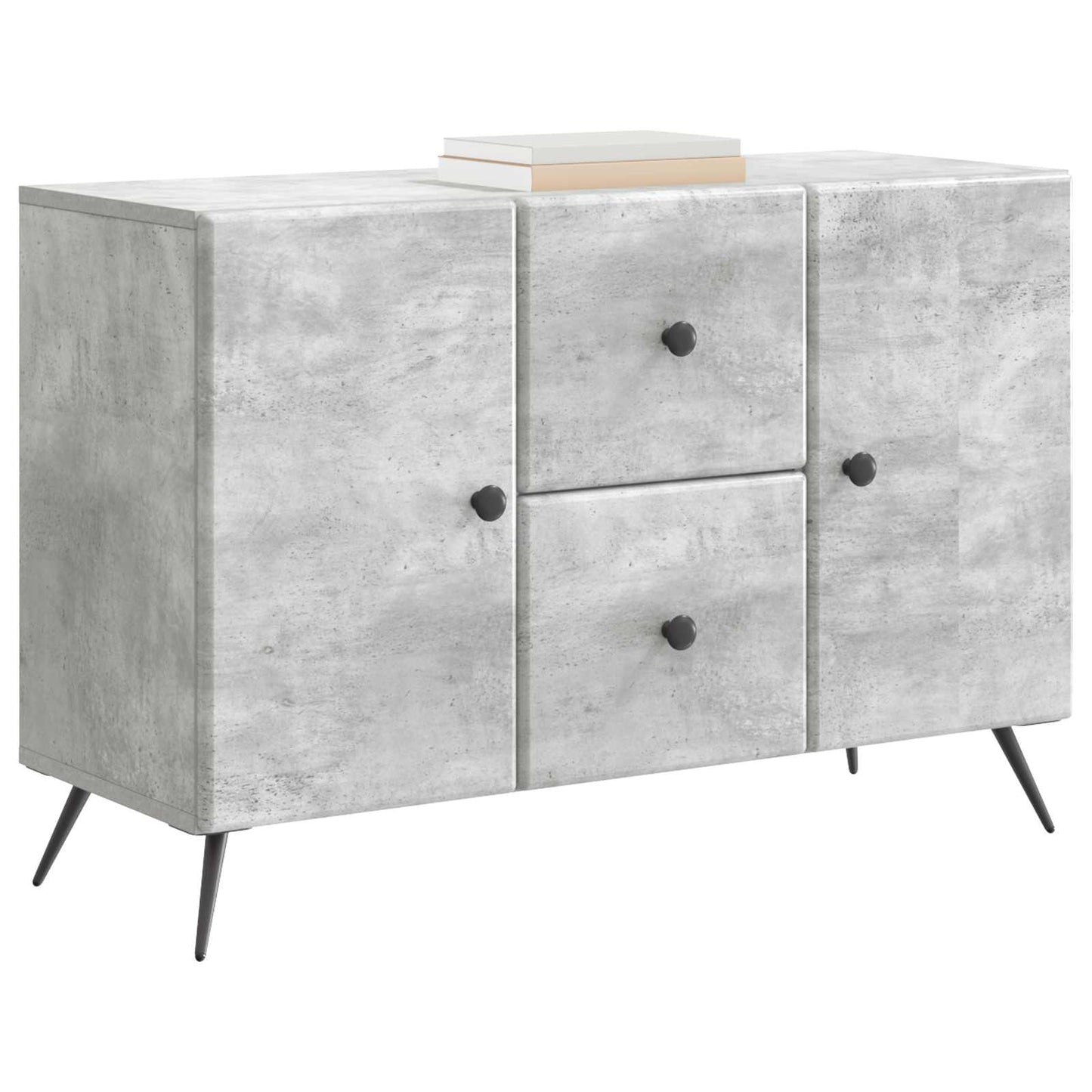 Sideboard med låda Betonggrå 89 x 34,5 x 60 cm Konstruerat trä