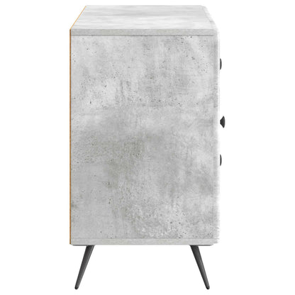 Sideboard med låda Betonggrå 89 x 34,5 x 60 cm Konstruerat trä
