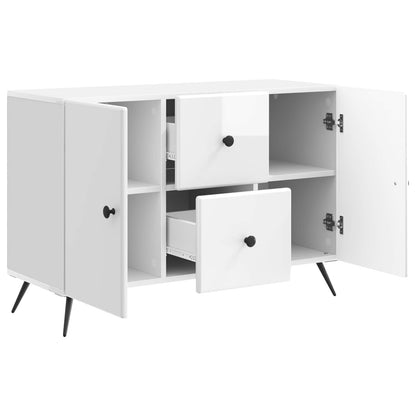 Sideboard Vit högglans 89 x 34,5 x 60 cm Konstruerat trä