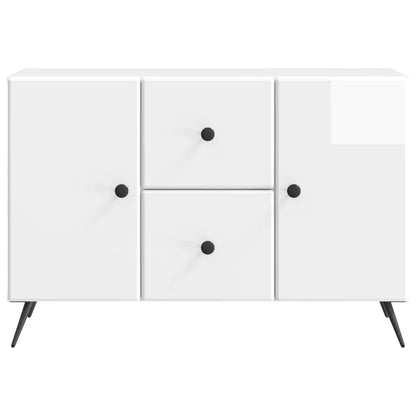 Sideboard Vit högglans 89 x 34,5 x 60 cm Konstruerat trä
