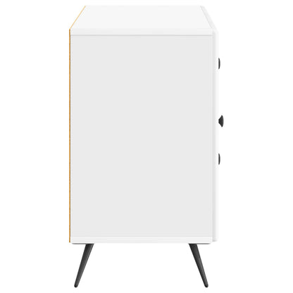 Sideboard Vit högglans 89 x 34,5 x 60 cm Konstruerat trä