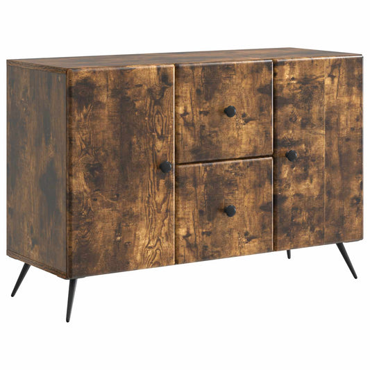 Sideboard med låda Rökt ek 89 x 34,5 x 60 cm Konstruerat trä