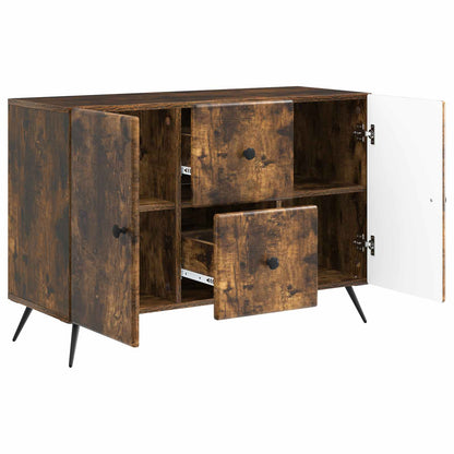 Sideboard med låda Rökt ek 89 x 34,5 x 60 cm Konstruerat trä