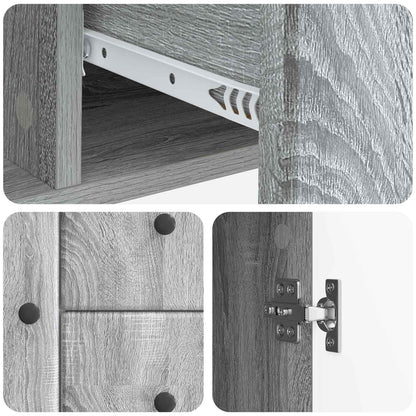 Sideboard Grå sonoma-ek 89 x 34,5 x 60 cm Konstruerat trä