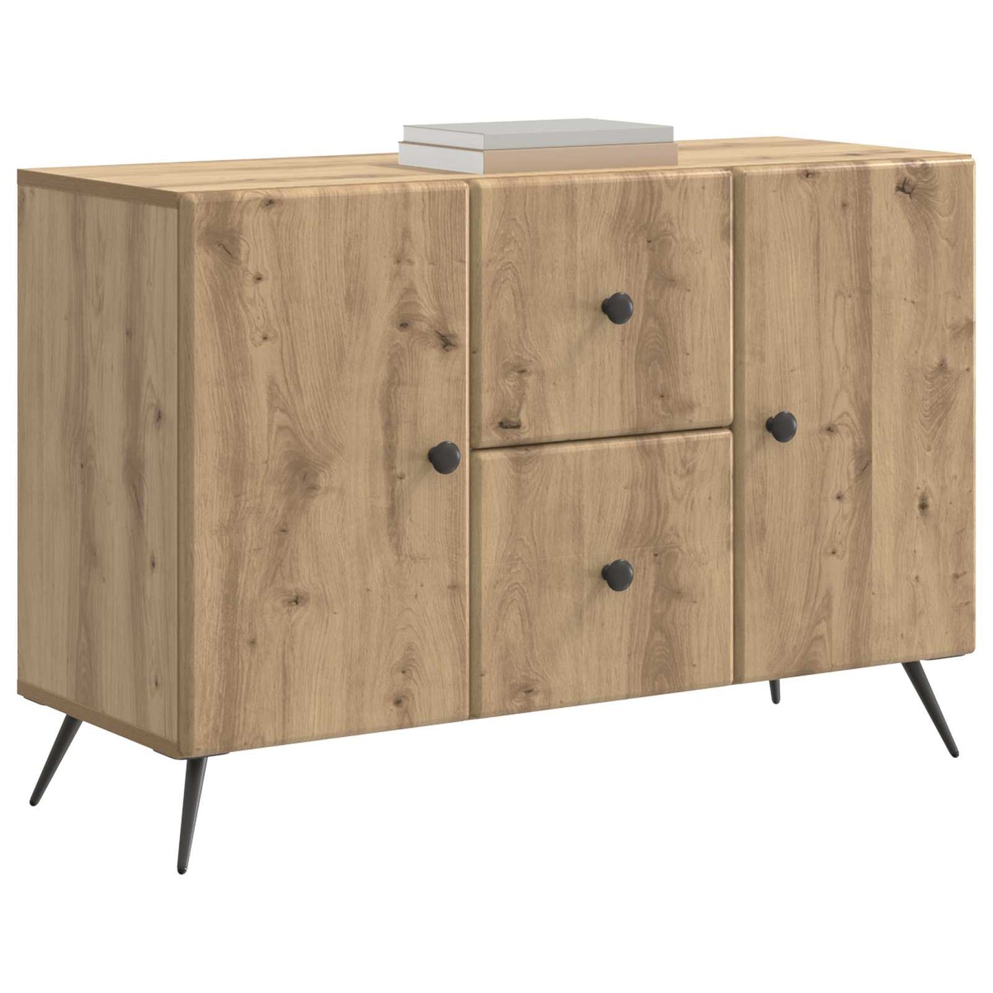 Sideboard med låda Artisan-ek 89 x 34,5 x 60 cm Konstruerat trä
