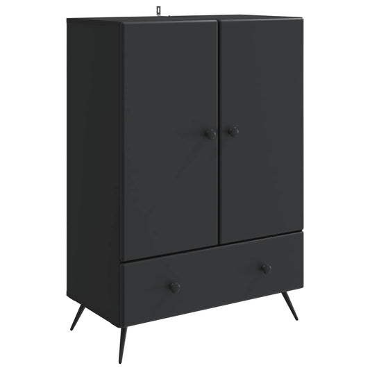 Sideboard med låda Svart 66 x 34,5 x 95 cm Konstruerat trä