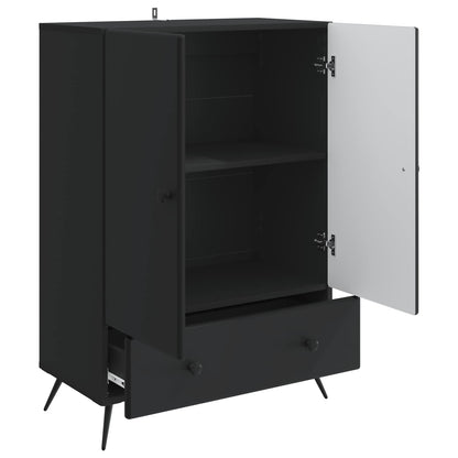 Sideboard med låda Svart 66 x 34,5 x 95 cm Konstruerat trä