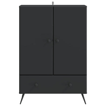 Sideboard med låda Svart 66 x 34,5 x 95 cm Konstruerat trä