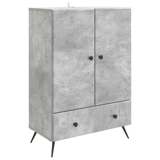 Sideboard med låda Betonggrå 66 x 34,5 x 95 cm Konstruerat trä