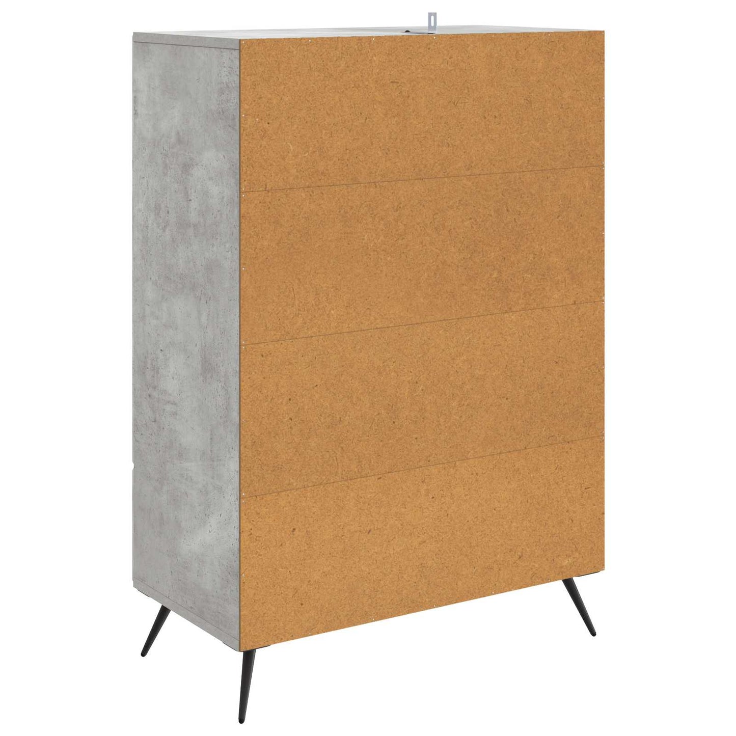 Sideboard med låda Betonggrå 66 x 34,5 x 95 cm Konstruerat trä
