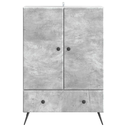 Sideboard med låda Betonggrå 66 x 34,5 x 95 cm Konstruerat trä