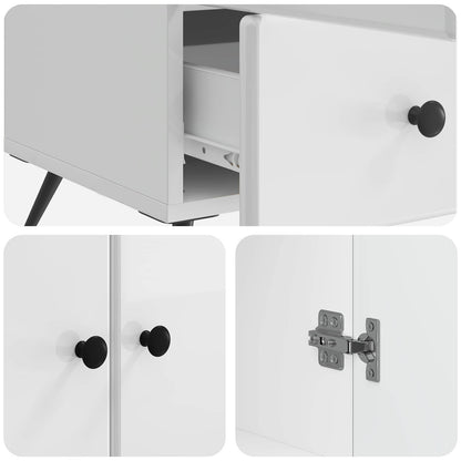 Sideboard Vit högglans 66 x 34,5 x 95 cm Konstruerat trä