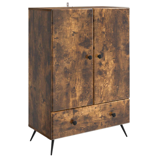 Sideboard med låda Rökt ek 66 x 34,5 x 95 cm Konstruerat trä