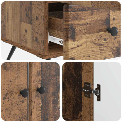 Sideboard Gammalt trä 66 x 34,5 x 95 cm Konstruerat trä