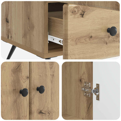 Sideboard med låda Artisan-ek 66 x 34,5 x 95 cm Konstruerat trä