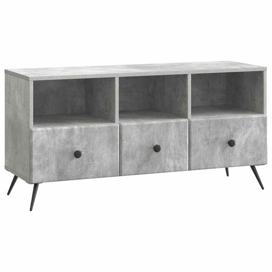 TV-skåp med låda Betonggrå 102 x 34,5 x 50 cm Konstruerat trä