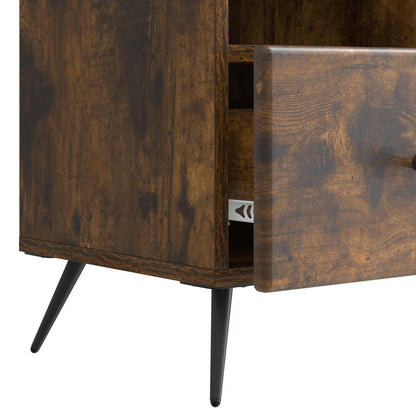 TV-skåp med låda Rökt ek 102 x 34,5 x 50 cm Konstruerat trä