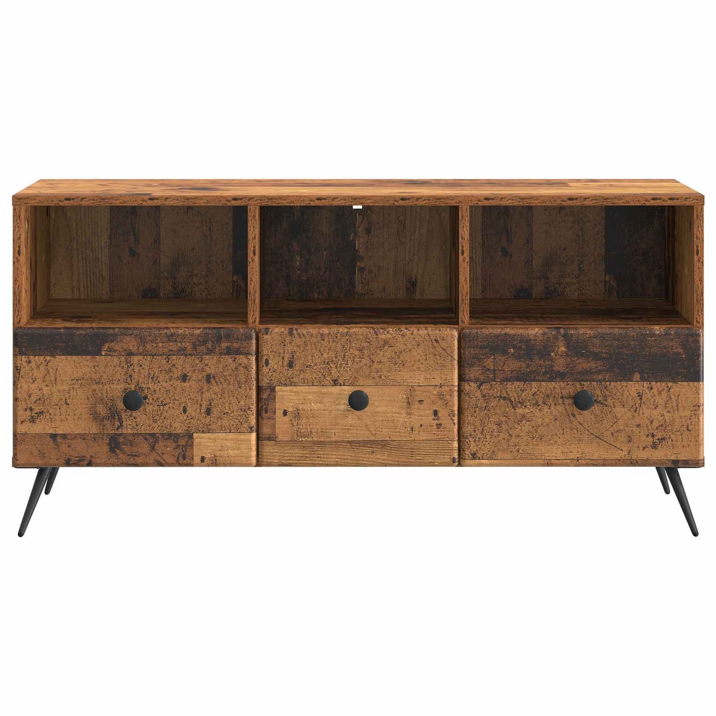 TV-skåp med låda Gammalt trä 102 x 34,5 x 50 cm Konstruerat trä
