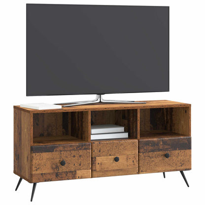 TV-skåp med låda Gammalt trä 102 x 34,5 x 50 cm Konstruerat trä