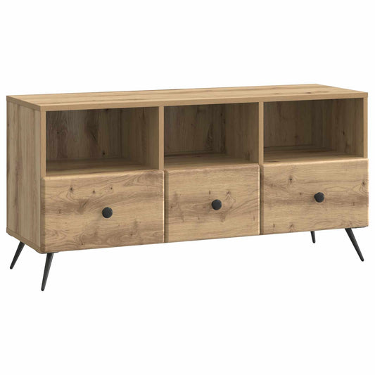 TV-skåp med låda Artisan-ek 102 x 34,5 x 50 cm Konstruerat trä