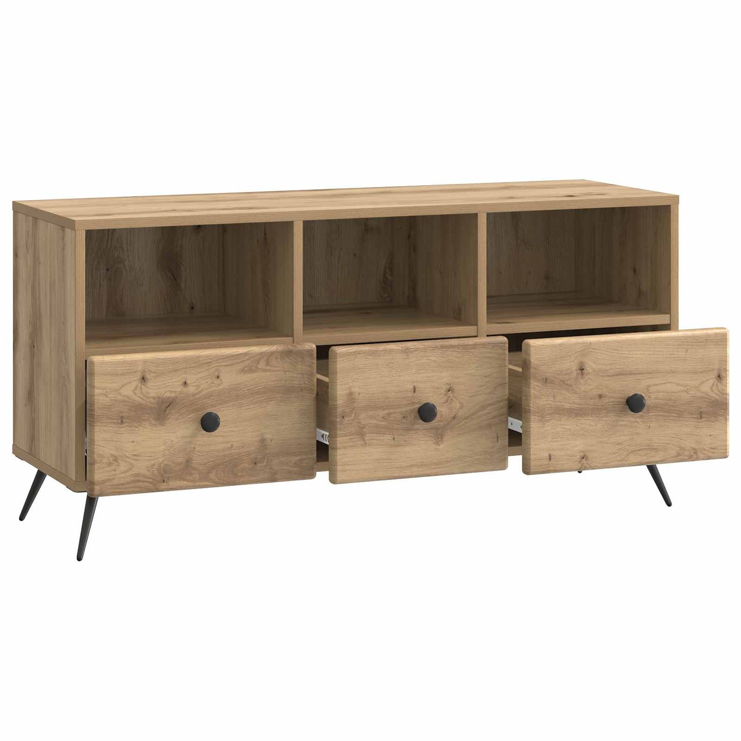 TV-skåp med låda Artisan-ek 102 x 34,5 x 50 cm Konstruerat trä