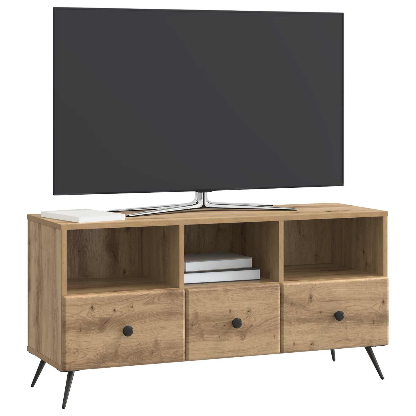 TV-skåp med låda Artisan-ek 102 x 34,5 x 50 cm Konstruerat trä