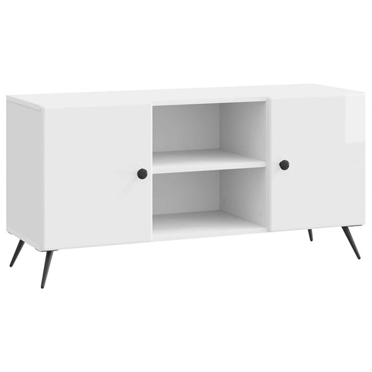 TV-skåp Vit högglans 102 x 34,5 x 50 cm Konstruerat trä