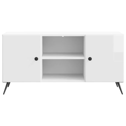 TV-skåp Vit högglans 102 x 34,5 x 50 cm Konstruerat trä