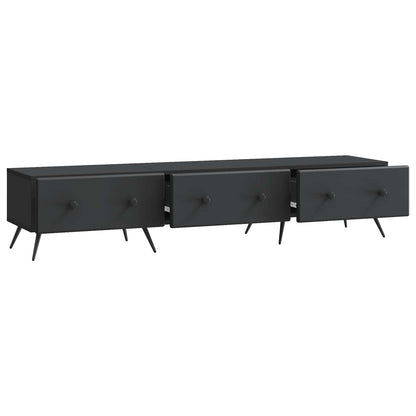 TV-skåp med låda Svart 147 x 34,5 x 30 cm Konstruerat trä