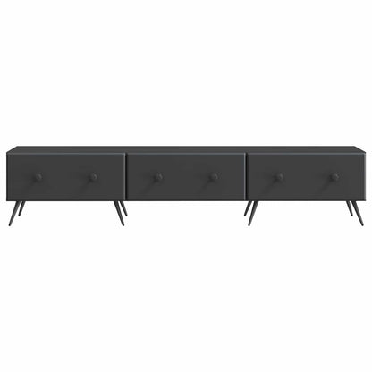 TV-skåp med låda Svart 147 x 34,5 x 30 cm Konstruerat trä