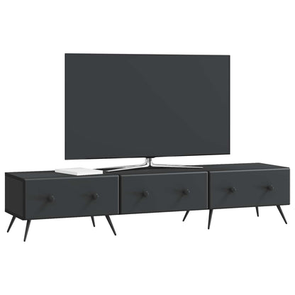 TV-skåp med låda Svart 147 x 34,5 x 30 cm Konstruerat trä