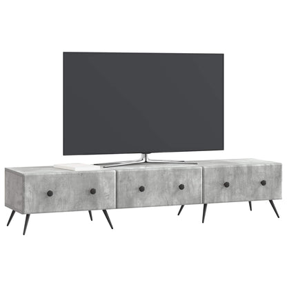 TV-skåp med låda Betonggrå 147 x 34,5 x 30 cm Konstruerat trä